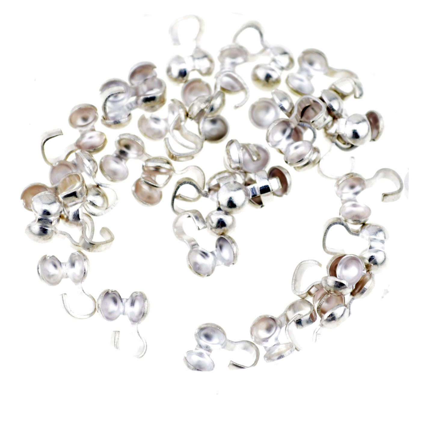 Quetschkalotte 3mm versilbert / 30 Stück