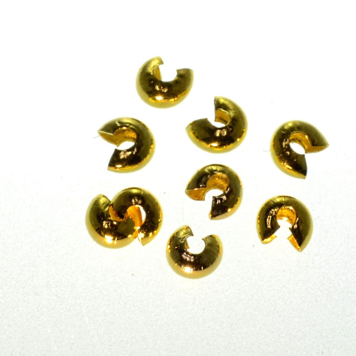 Kaschierperlen 3mm goldfarb. / 44 Stück