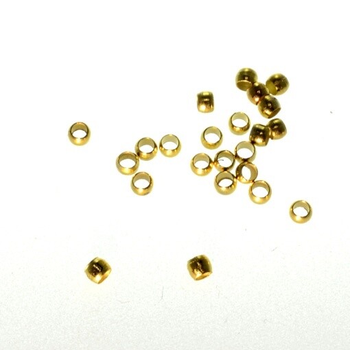 Quetschperlen rund 2mm goldfarben /mehr als 200 St.