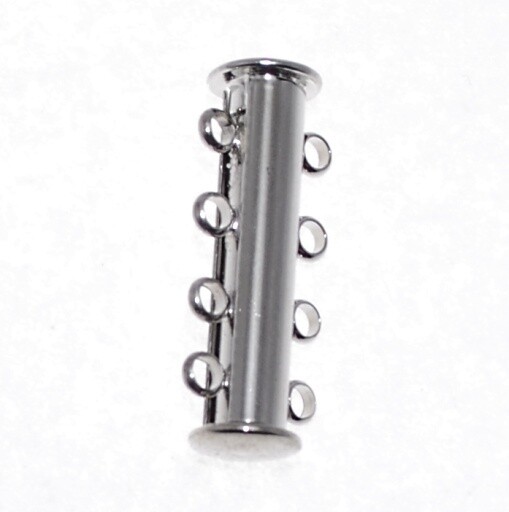 Magnet Steckschliße 4-reihig 2,5cm silberfarbig
