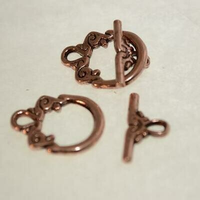 Knebelverschluss messing 14x18mm / 2 Sets