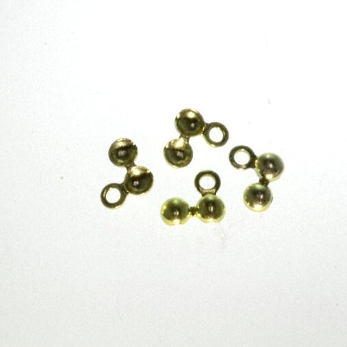 Klappkapseln 3mm silber 925 , echt vergoldet/ 4 Stück