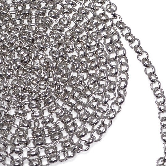 Kette silberfarben ca.3mm / gute Qualität / 1m