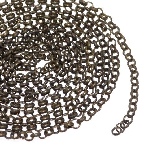 Kette messing-antik ca.3mm / gute Qualität / 1m