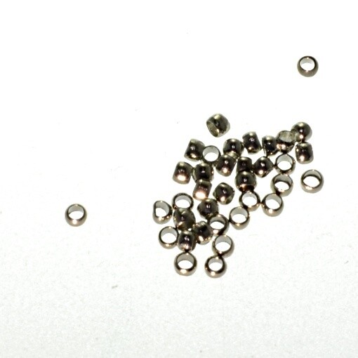 Quetschperlen 1,8mm schwarz / 1,8g (ca 80 St.)