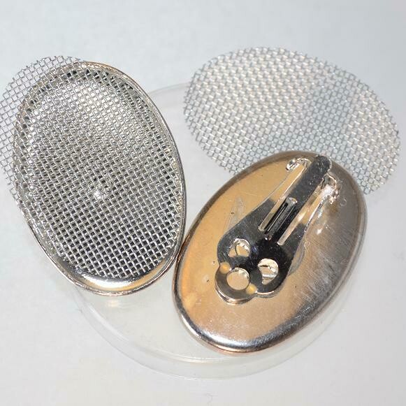 B-Ware / Ohrclips oval 22x33mm / 2 Stück