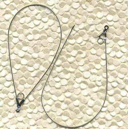 Creole 45x22mm , Tropfen versilbert/ 8 Stück
