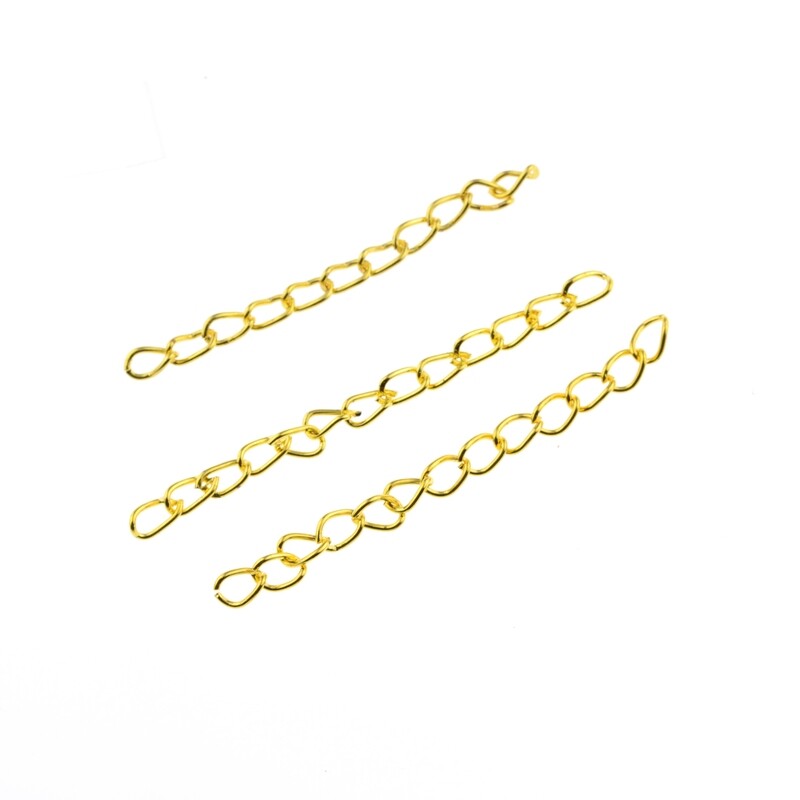 10x Verlängerungsketten goldfarben  ca. 50mm