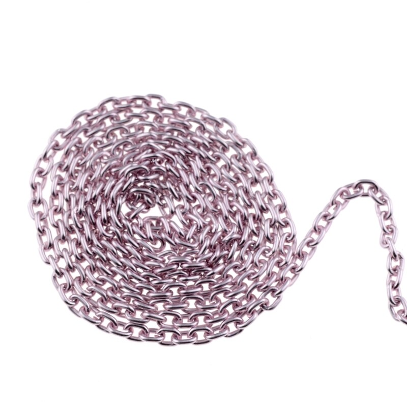 Ankerkette rosa fein 6x1mm / 1m