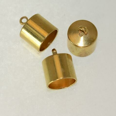 4x Endkappe 8mm vergoldet