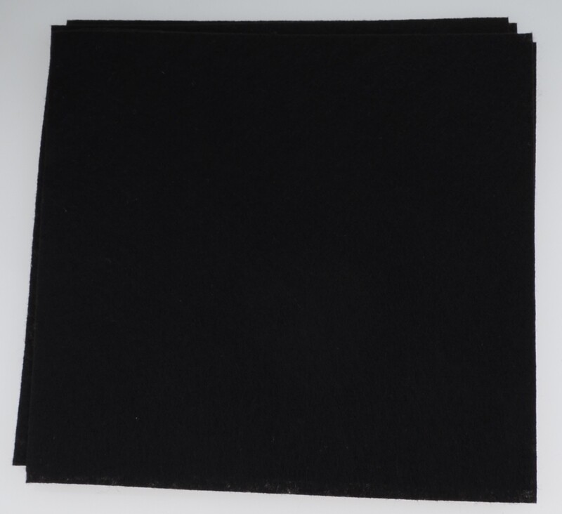 Filz Bastelfilz 1mm dünn hart 150x150mm schwarz / 1 Stück Filz Bastelfilz 1mm dünn hart 150x150mm schwarz / 1 Stück