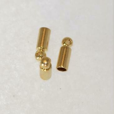 12x Endstück für die Bänder 1,5 mm goldfarben