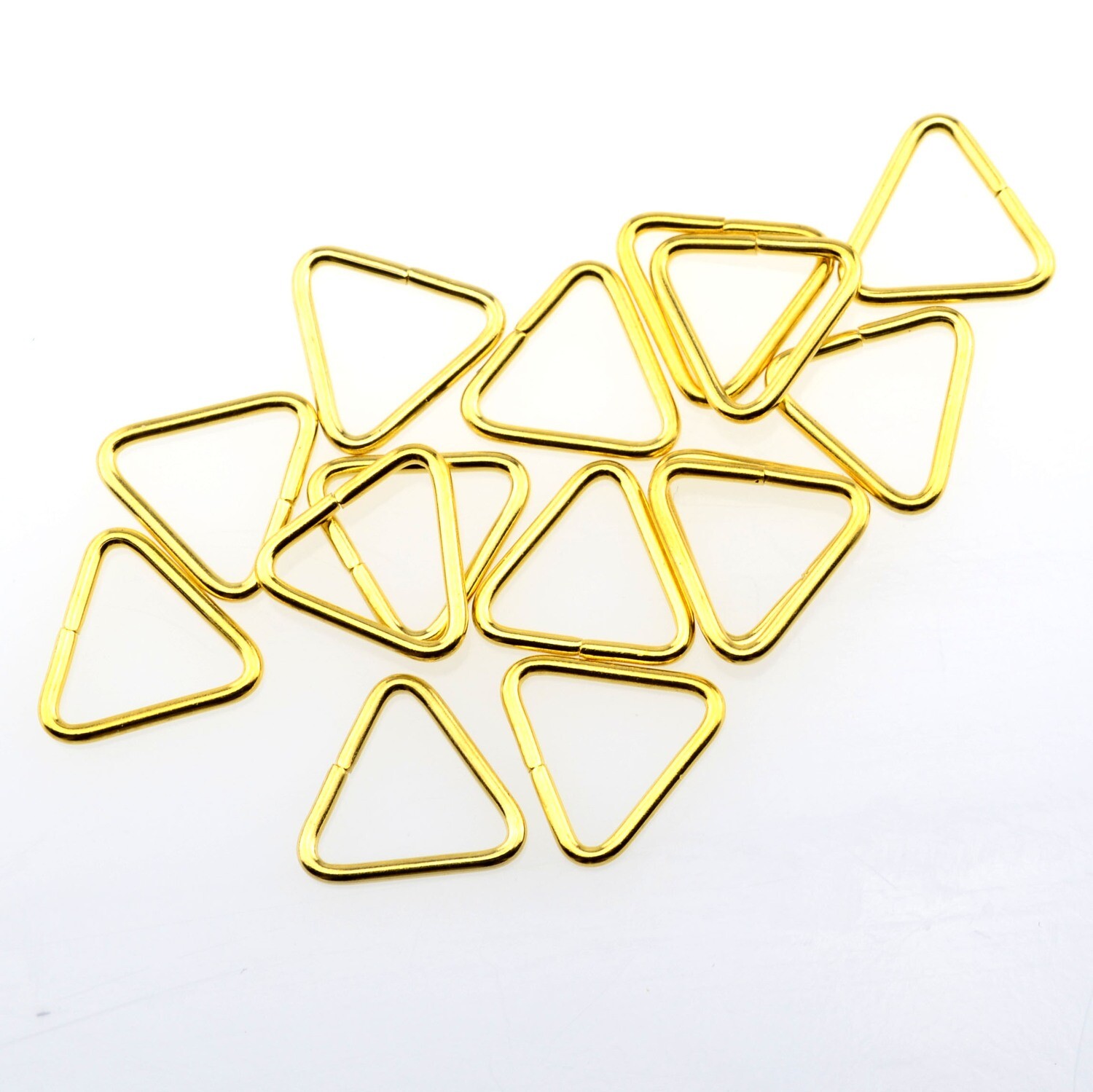 50x Verbindungsring Dreieck gold 7mm