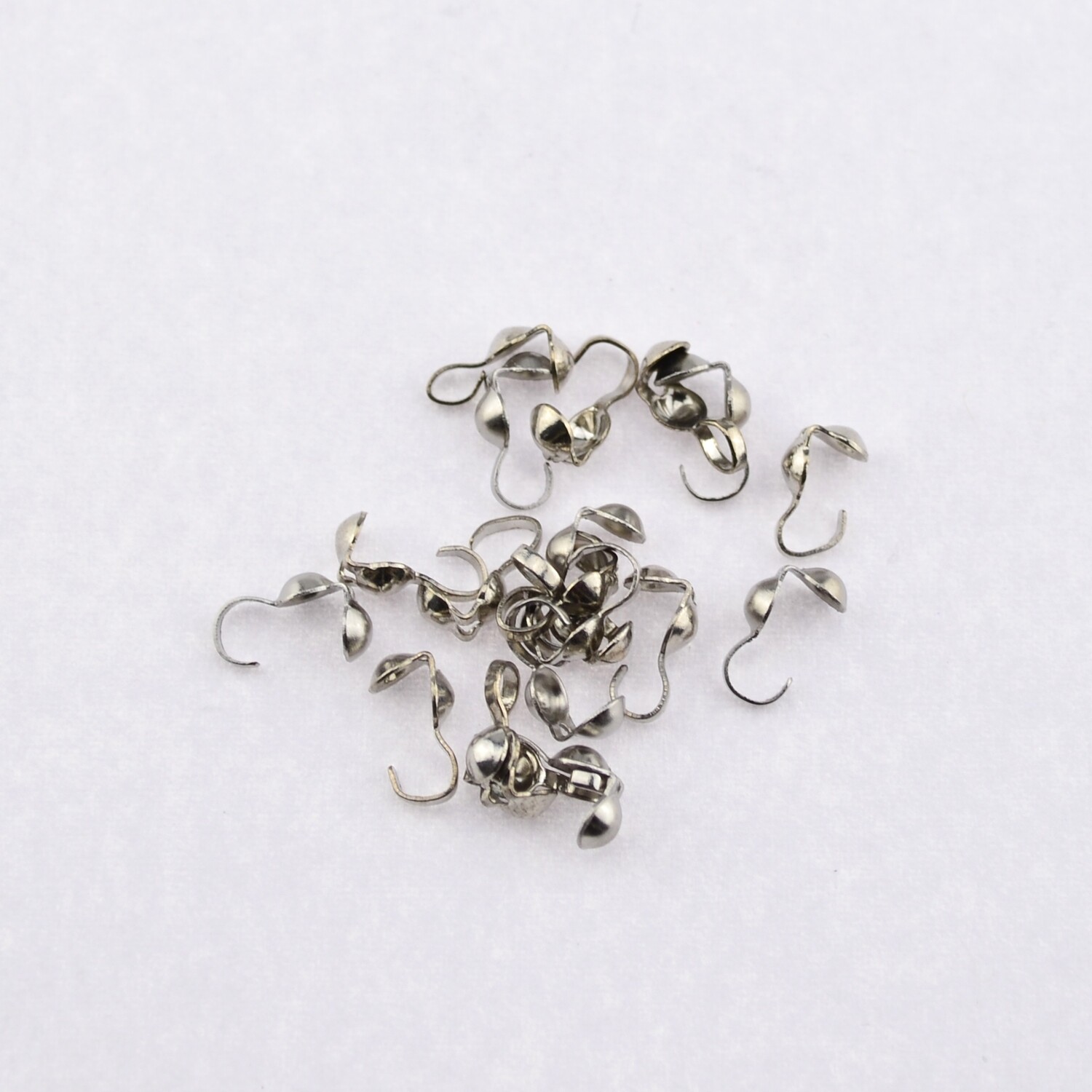 Quetschkalotten aus Edelstahl 9x4mm / 20 Stück