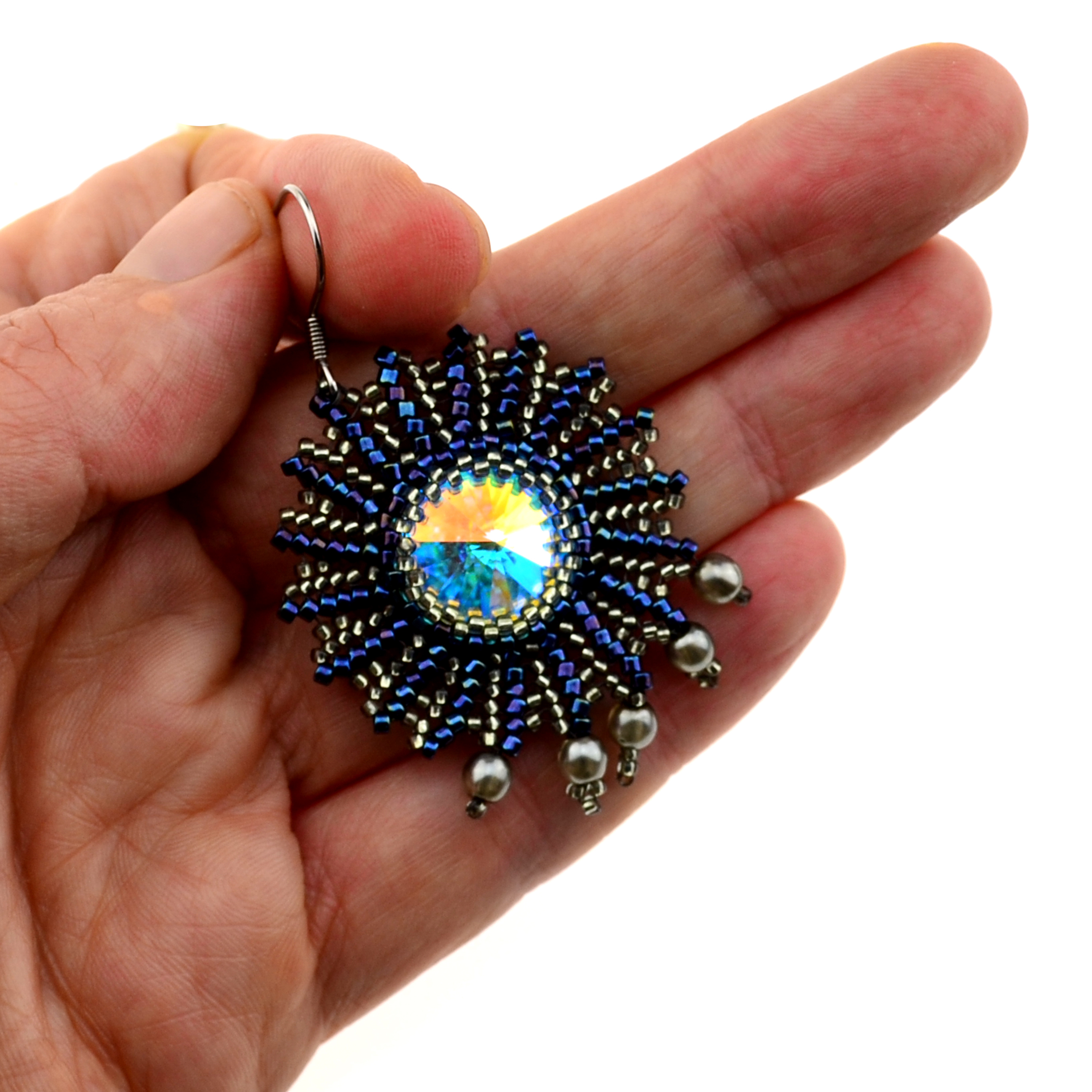 47.Bastelidee / Rocailles Ohrringe selber machen Anleitung + Zubehör