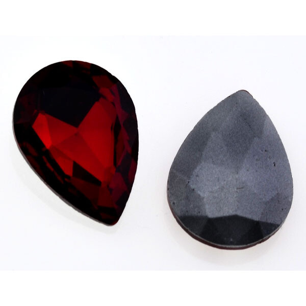 Crystal Glas Cabohon Tropfen 18x 25mm garnet / 1 Stück