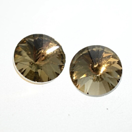 Rivoli Crystal Glas Cabohon 10mm beige / 2 Stück