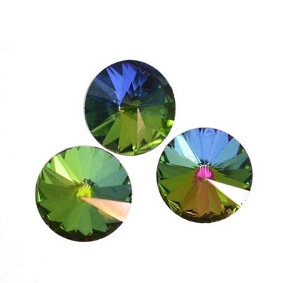 Rivoli Crystal Glas Cabohon 14mm / vitrail / 2 Stück Rivoli Crystal Glas Cabohon 14mm / vitrail / 2 Stück