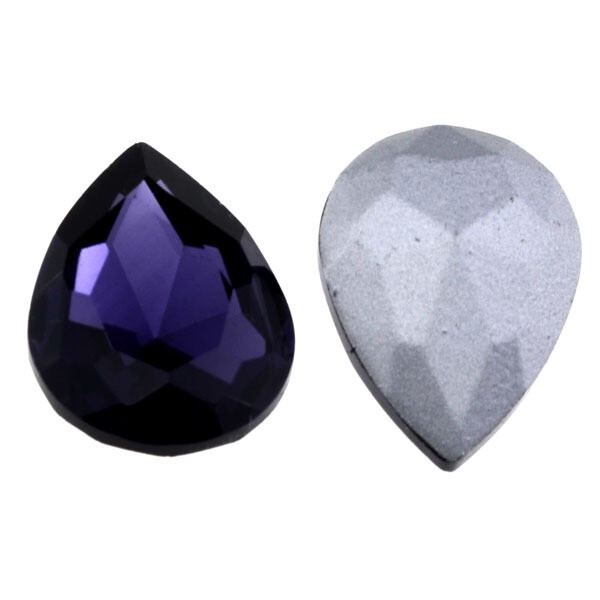 Crystal Glas Cabohon Tropfen 18x 25mm purple velvet / 1 Stück