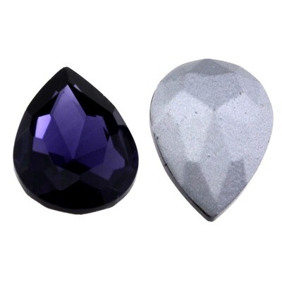 Crystal Glas Cabohon Tropfen 18x 25mm purple velvet / 1 Stück