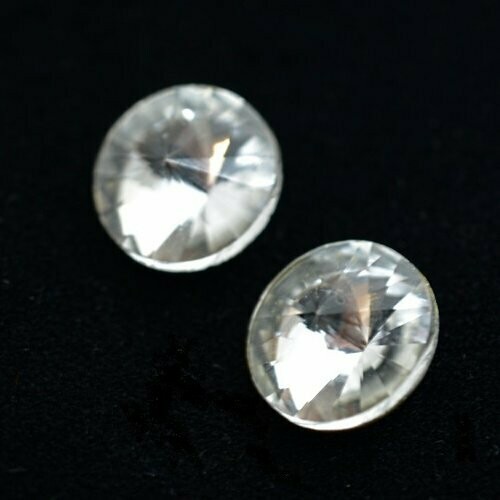 Rivoli Crystal Glas Cabohon 14mm / crystal / 2 Stück
