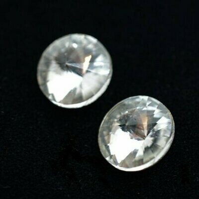 Rivoli Crystal Glas Cabohon 14mm / crystal / 2 Stück