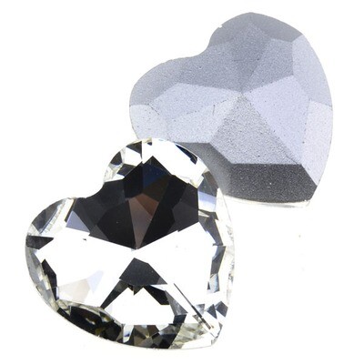 Herz Crystal Glas Cabochon 27mm / 1 Stück Herz Crystal Glas Cabochon 27mm / 1 Stück