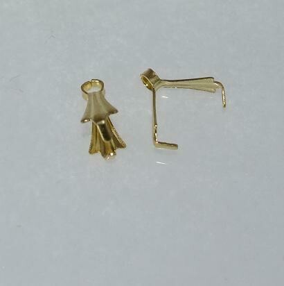8x Schlupen vergoldet ca.8 x 3mm