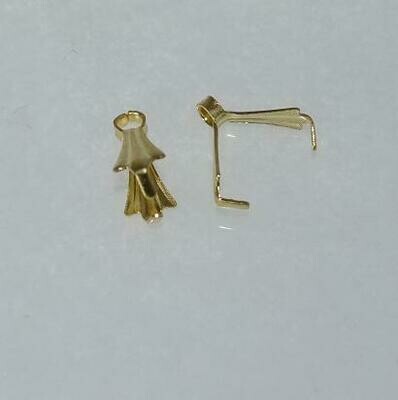 8x Schlupen vergoldet ca.8 x 3mm