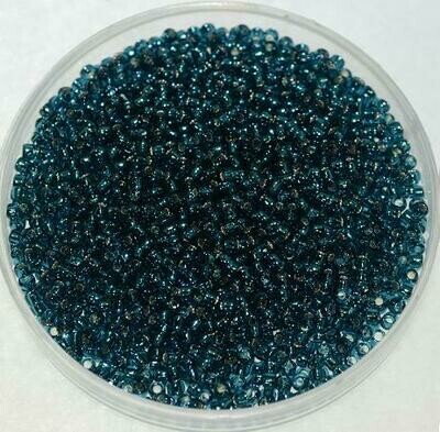 Hochwertige japanische Rocailles Toho 15/0 Silver-Lined Teal / 10 g