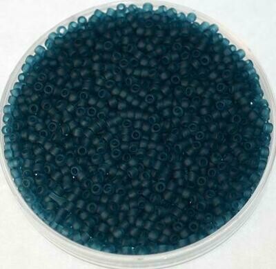 Hochwertige japanische Rocailles Toho 15/0 transparent Frosted Teal / 10 g Hochwertige japanische Rocailles Toho 15/0 transparent Frosted Teal / 10 g