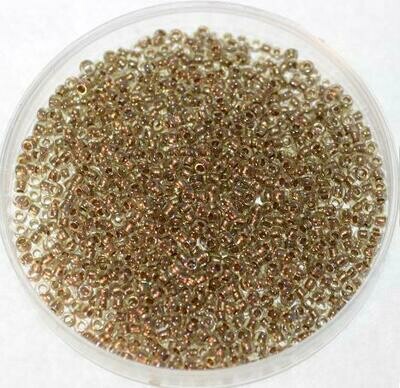 Toho 15/0 Frosted Gold-Lined Crystal/ 10 g Toho 15/0 Frosted Gold-Lined Crystal/ 10 g