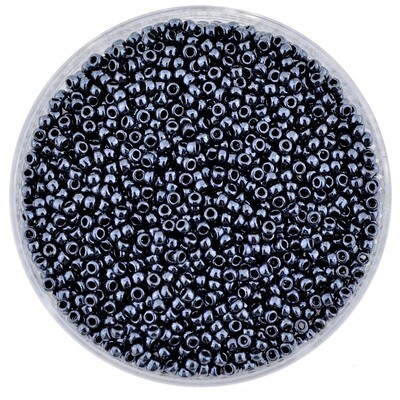 Toho 15/0 - Color 81 Metallic Hematite / 8g Toho 15/0 - Color 81 Metallic Hematite / 8g