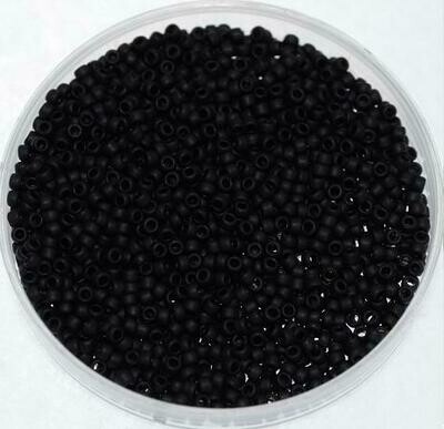 Toho 15/0 Opaque Frosted Jet / 10 g Toho 15/0 Opaque Frosted Jet / 10 g