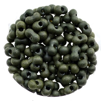 Farfalle Rocailles Glasperlen 6,5mm grün - olive matt / 16g Farfalle Rocailles Glasperlen 6,5mm grün - olive matt / 16g