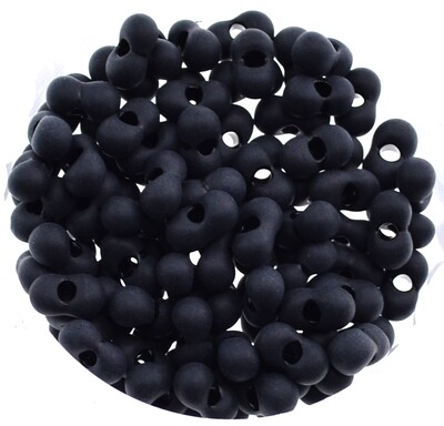 Farfalle Rocailles Glasperlen 6,5mm schwarz matt / 16g Farfalle Rocailles Glasperlen 6,5mm schwarz matt / 16g
