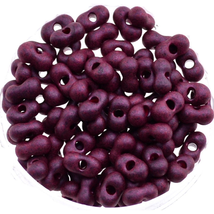Farfalle Rocailles Glasperlen 6,5mm lila - hell amethyst matt  / 16g