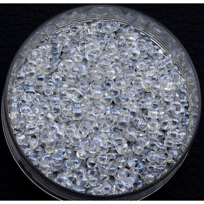 Farfalle Rocailles Glasperlen 4mm weiß cristall iris/ 16g