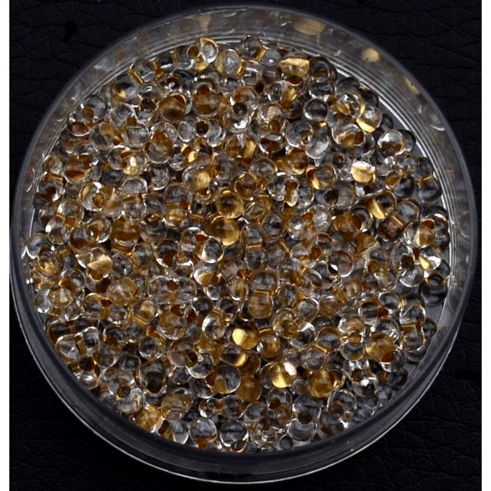 Farfalle Rocailles Glasperlen 4mm cristall bronze /8g