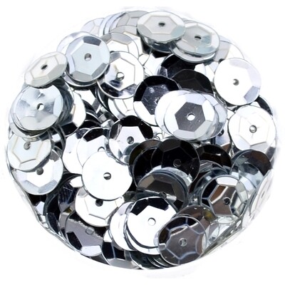 Pailletten silber 6mm / 15g - ca 1400 Stück Pailletten silber 6mm / 15g - ca 1400 Stück