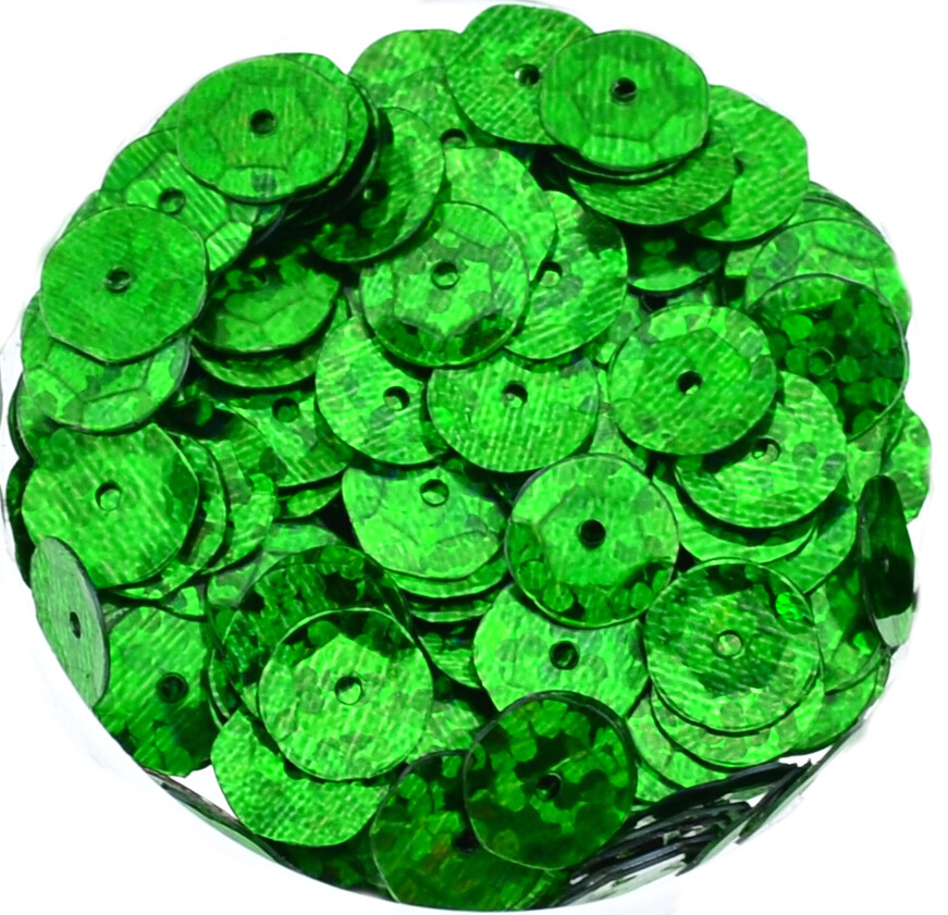 Pailletten grün holo  6mm / 15g - ca 1400 Stück