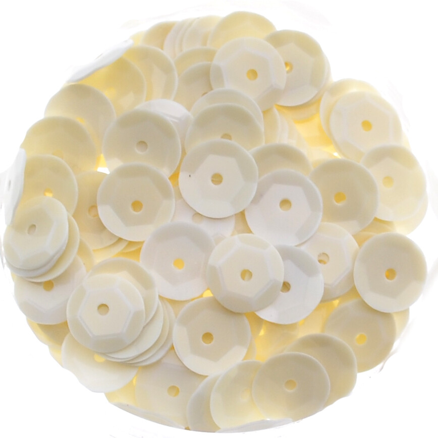 Pailletten weiß 6mm / 15g - ca 1400 Stück