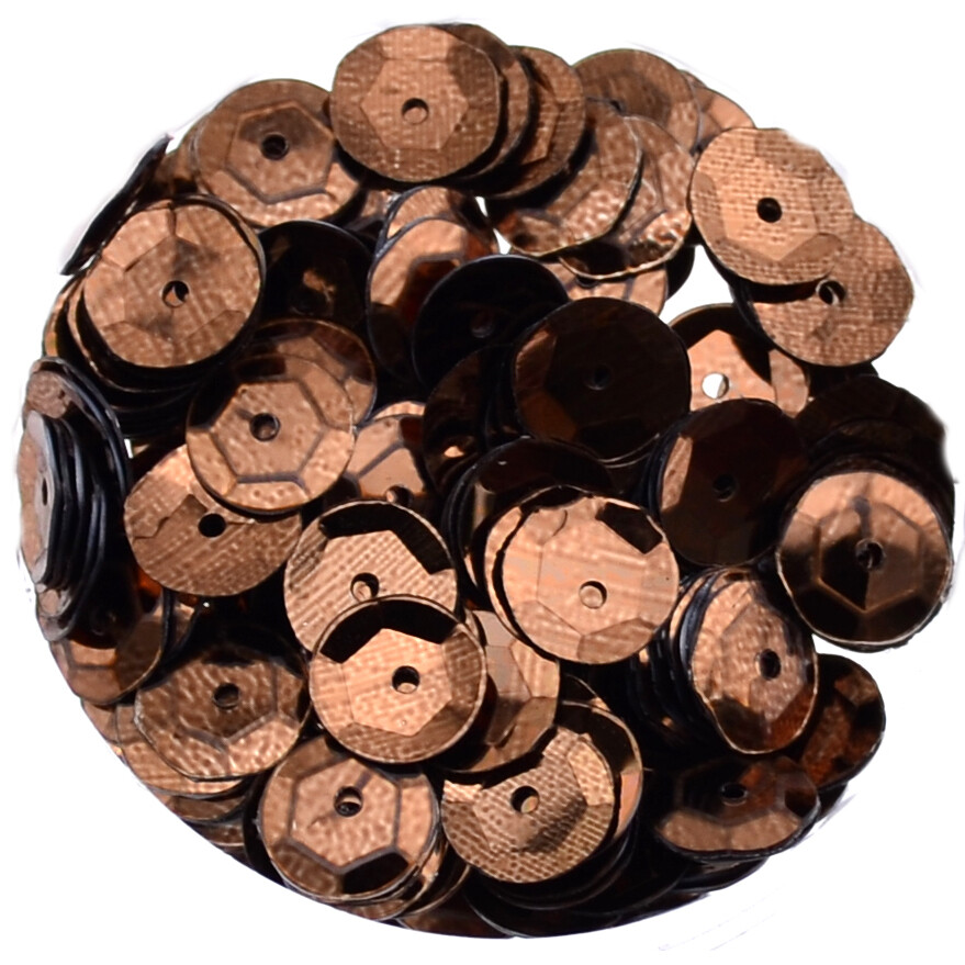 Pailletten braun 6mm / 15g - ca 1400 Stück