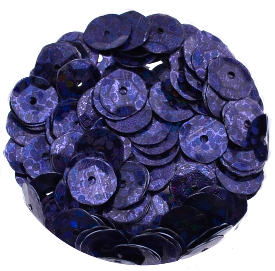 Pailletten d. blau holo  6mm / 15g - ca 1400 Stück