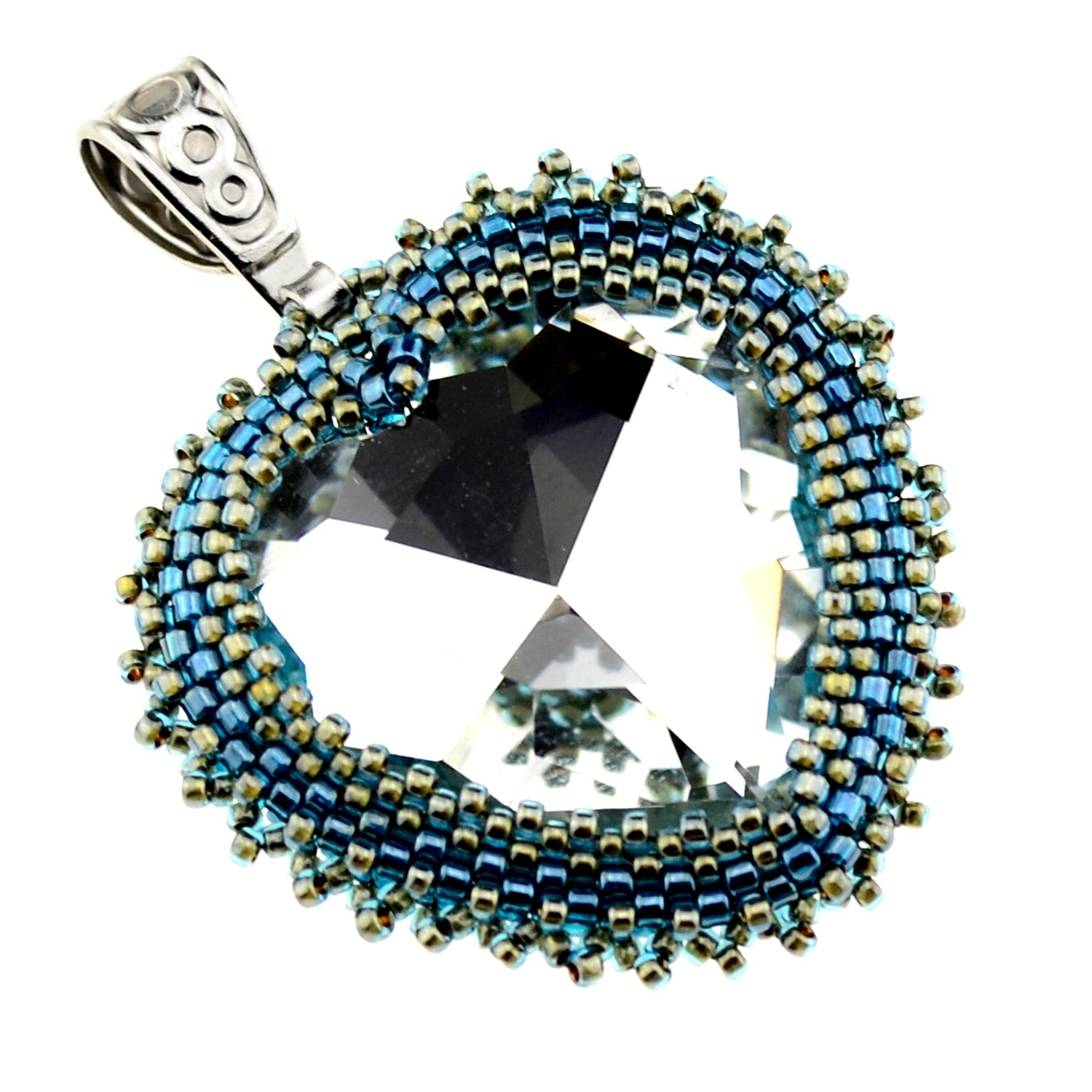 Kette mit Crystalglas - Anhänger  -  Herz