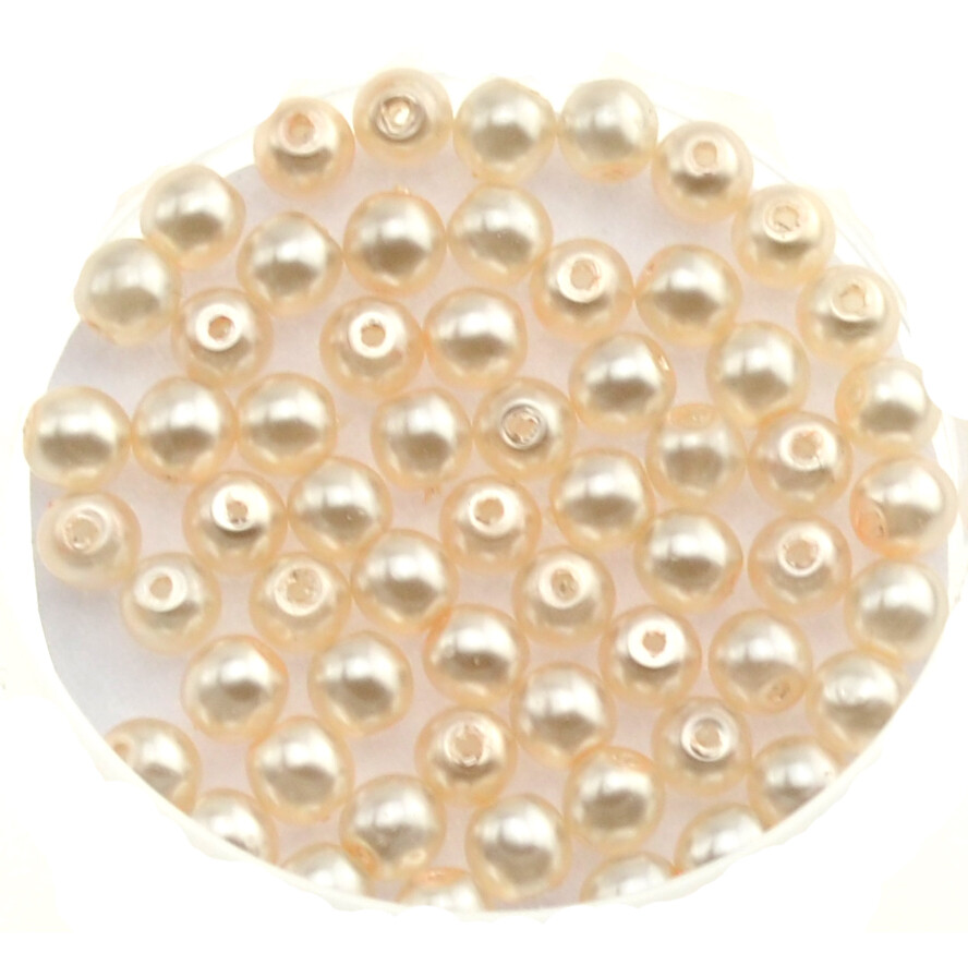 30x Renaissance Glaswachsperlen, 4mm Ø rose