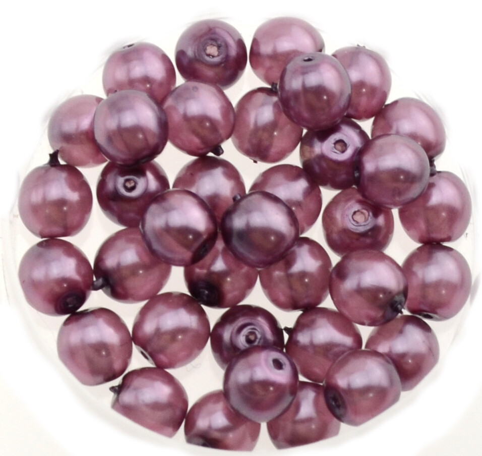 18x Renaissance Glaswachsperlen, 6mm Ø Amethyst