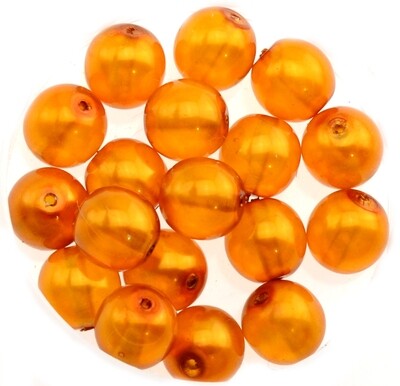 9x Renaissance Glaswachsperlen, 8mm Ø topaz 9x Renaissance Glaswachsperlen, 8mm Ø topaz