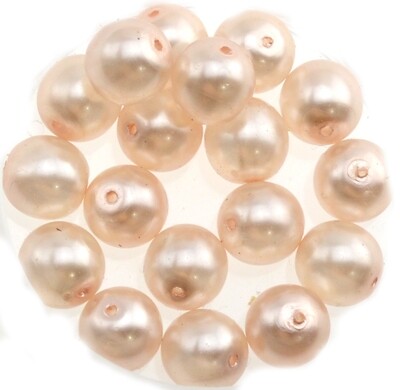 9x Renaissance Glaswachsperlen, 8mm Ø rose