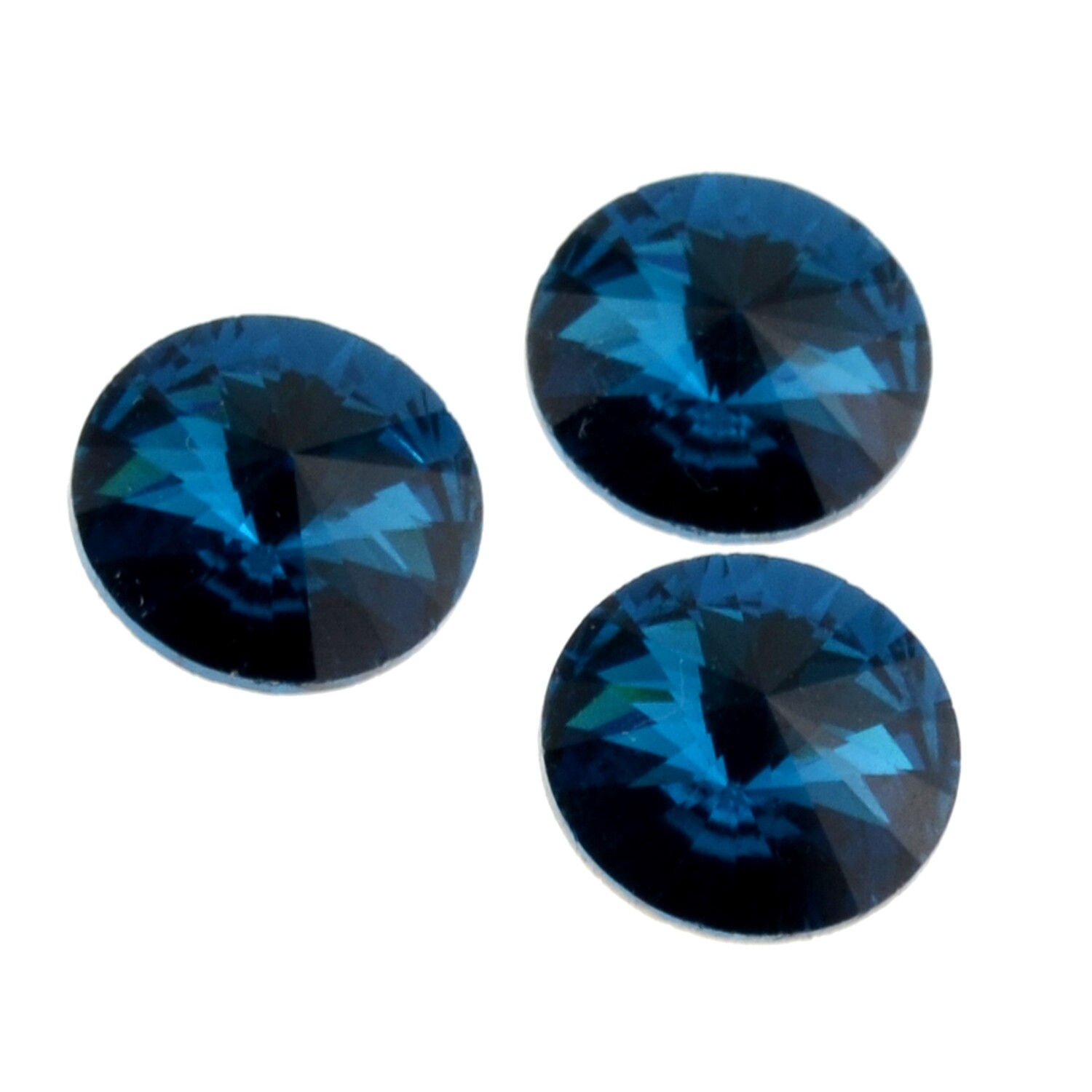 Rivoli Crystal Glas Cabohon 14mm / türkis / 2 Stück